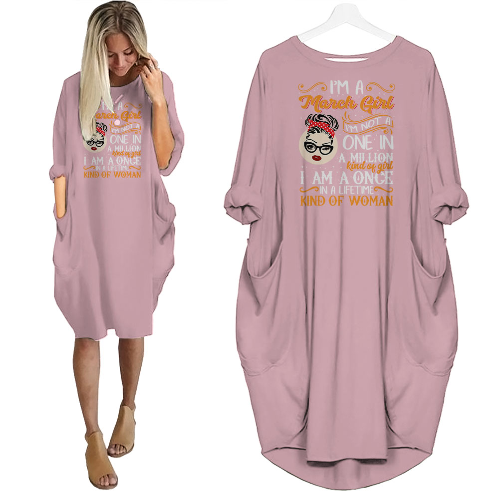 I'm March Girl Birthday Pocket Dress I'm March Girl Birthday Pocket Dress