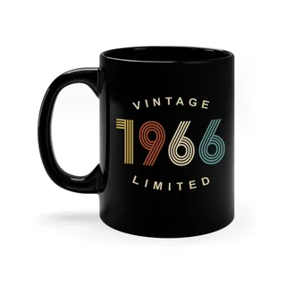 Limited Edition 1966 Birthday Black Coffee Mug