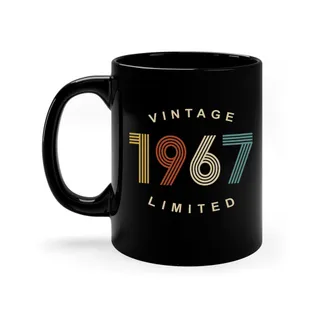 Limited Edition 1967 Birthday Black Coffee Mug