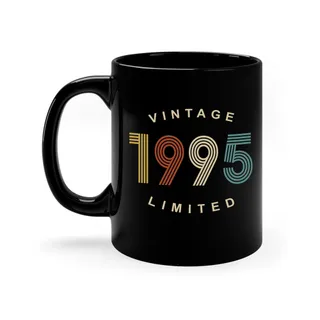 Limited Edition 1995 Birthday Black Coffee Mug