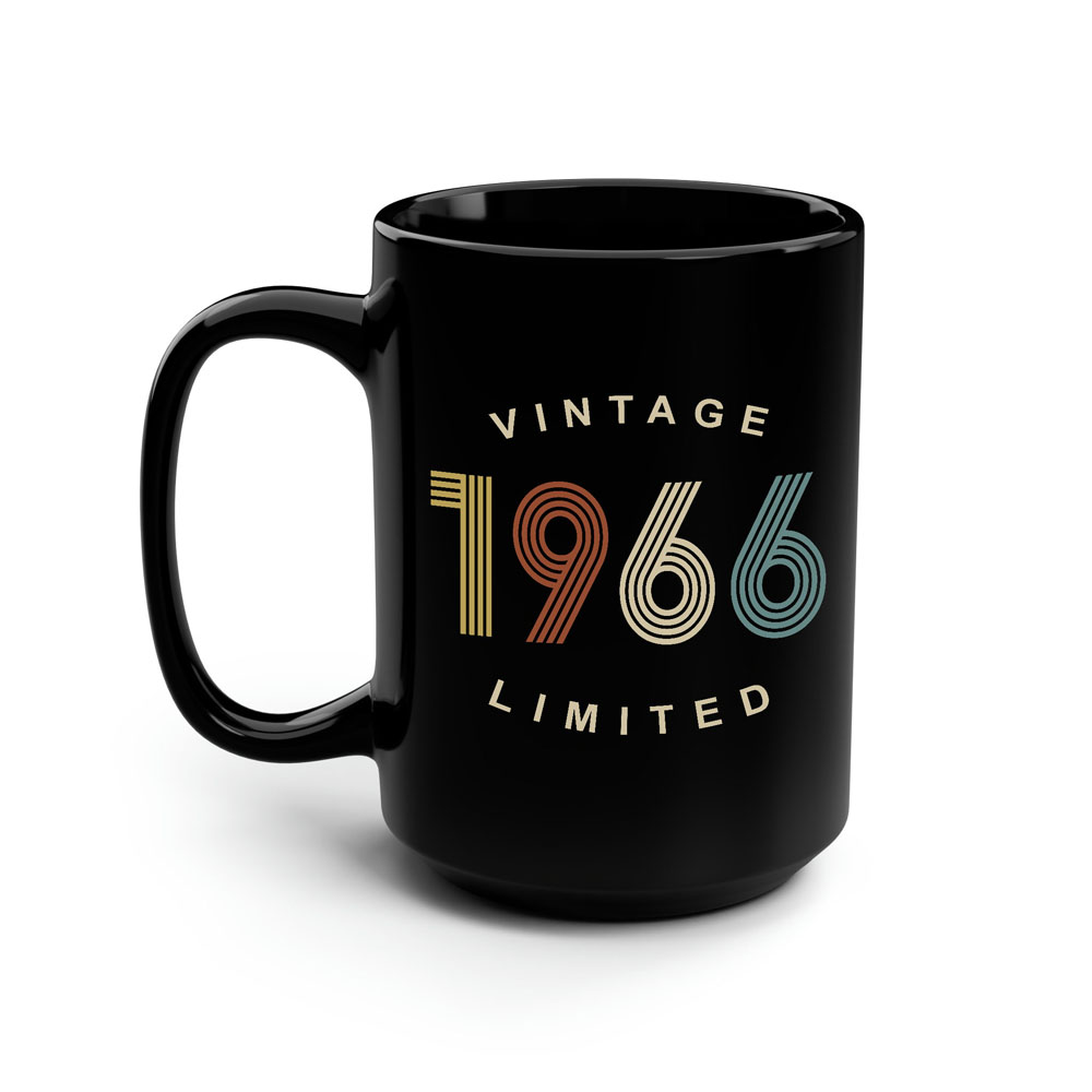 Limited Edition 1966 Birthday Black Coffee Mug Limited Edition 1966 Birthday Black Coffee Mug