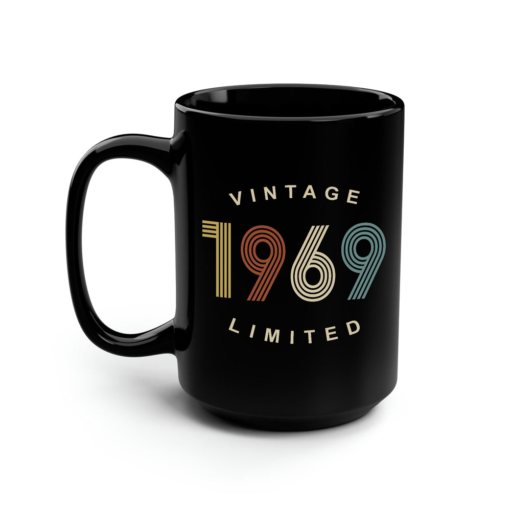 Limited Edition 1969 Birthday Black Coffee Mug Limited Edition 1969 Birthday Black Coffee Mug