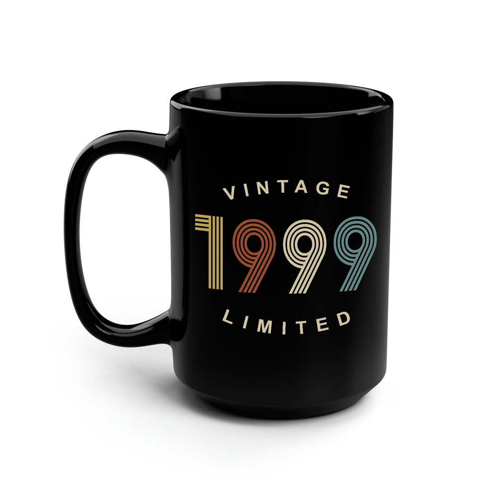 Limited Edition 1999 Birthday Black Coffee Mug Limited Edition 1999 Birthday Black Coffee Mug