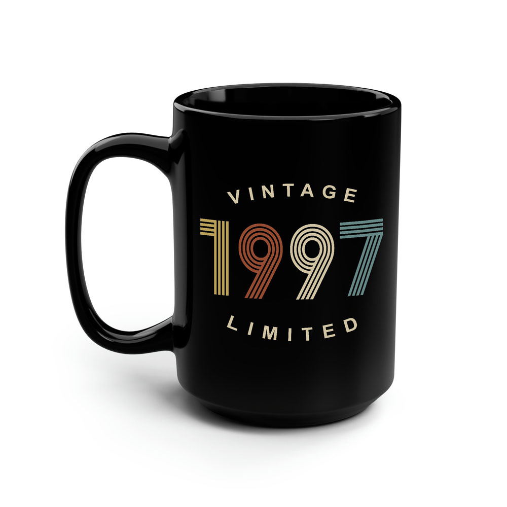 Limited Edition 1997 Birthday Black Coffee Mug Limited Edition 1997 Birthday Black Coffee Mug