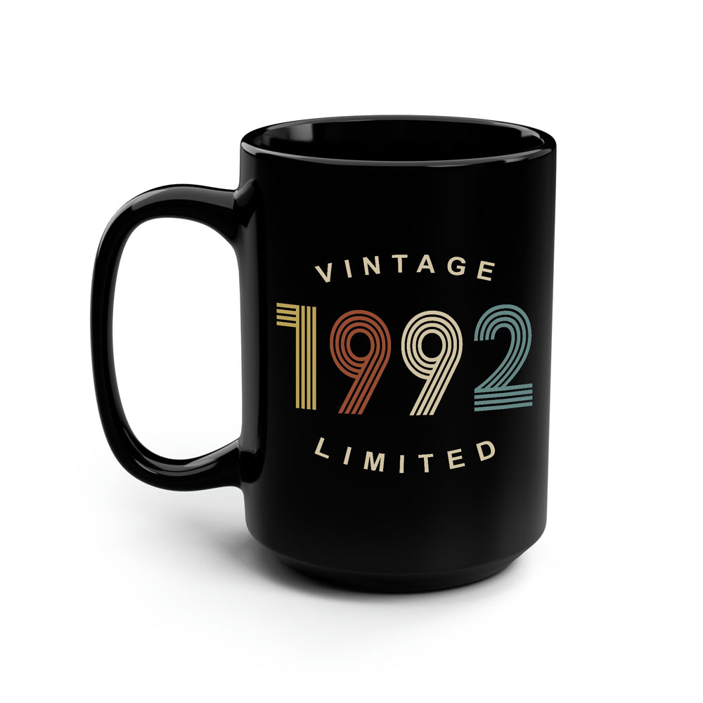 Limited Edition 1992 Birthday Black Coffee Mug Limited Edition 1992 Birthday Black Coffee Mug