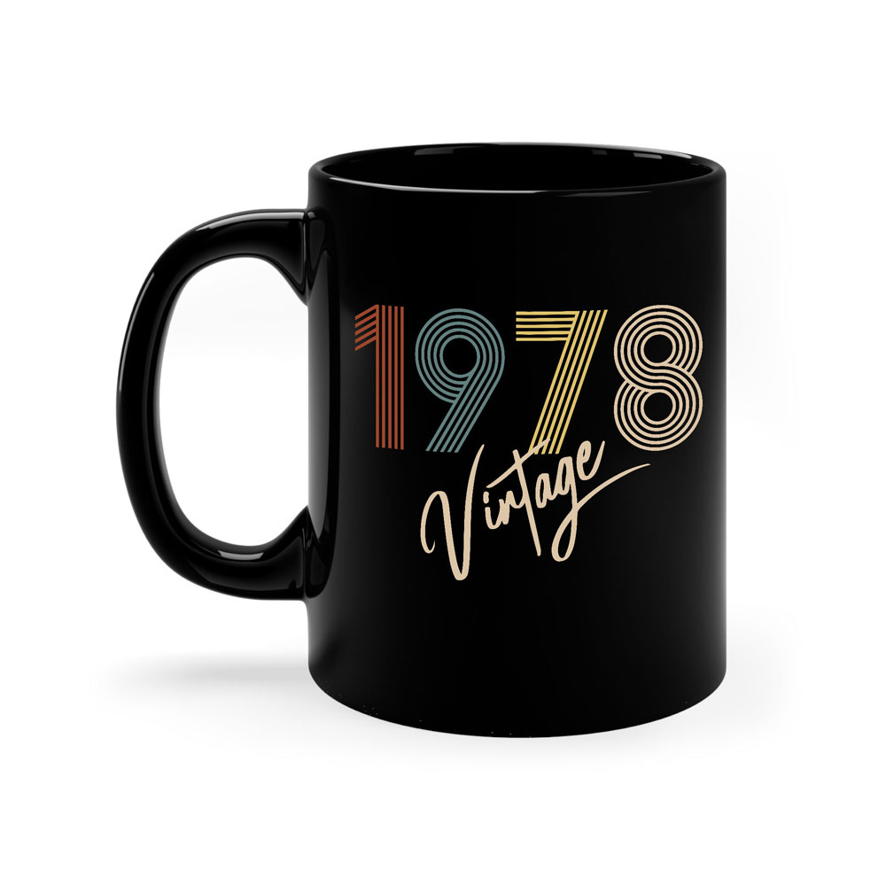 Limited Vintage 1978 Birthday Black Coffee Mug Limited Vintage 1978 Birthday Black Coffee Mug