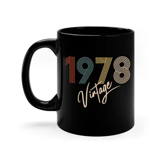 Limited Vintage 1978 Birthday Black Coffee Mug