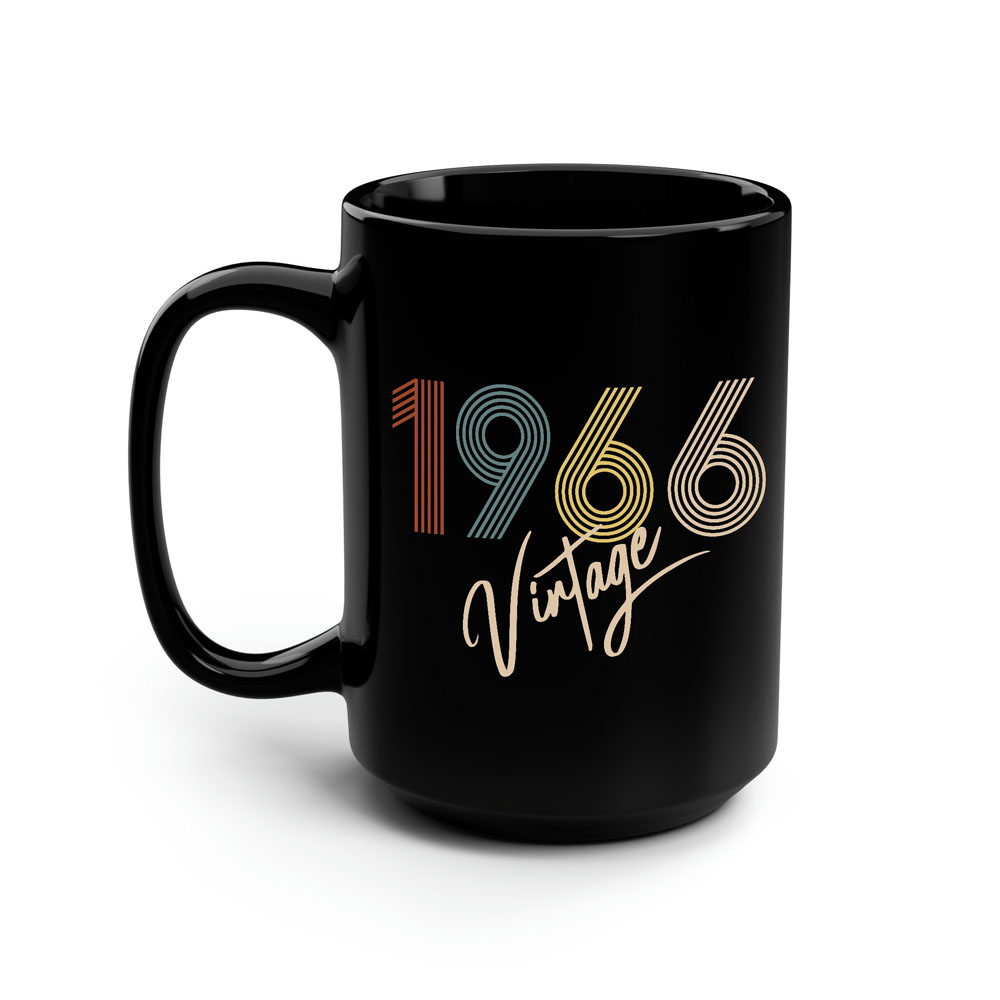 Limited Vintage 1966 Birthday Black Coffee Mug Limited Vintage 1966 Birthday Black Coffee Mug