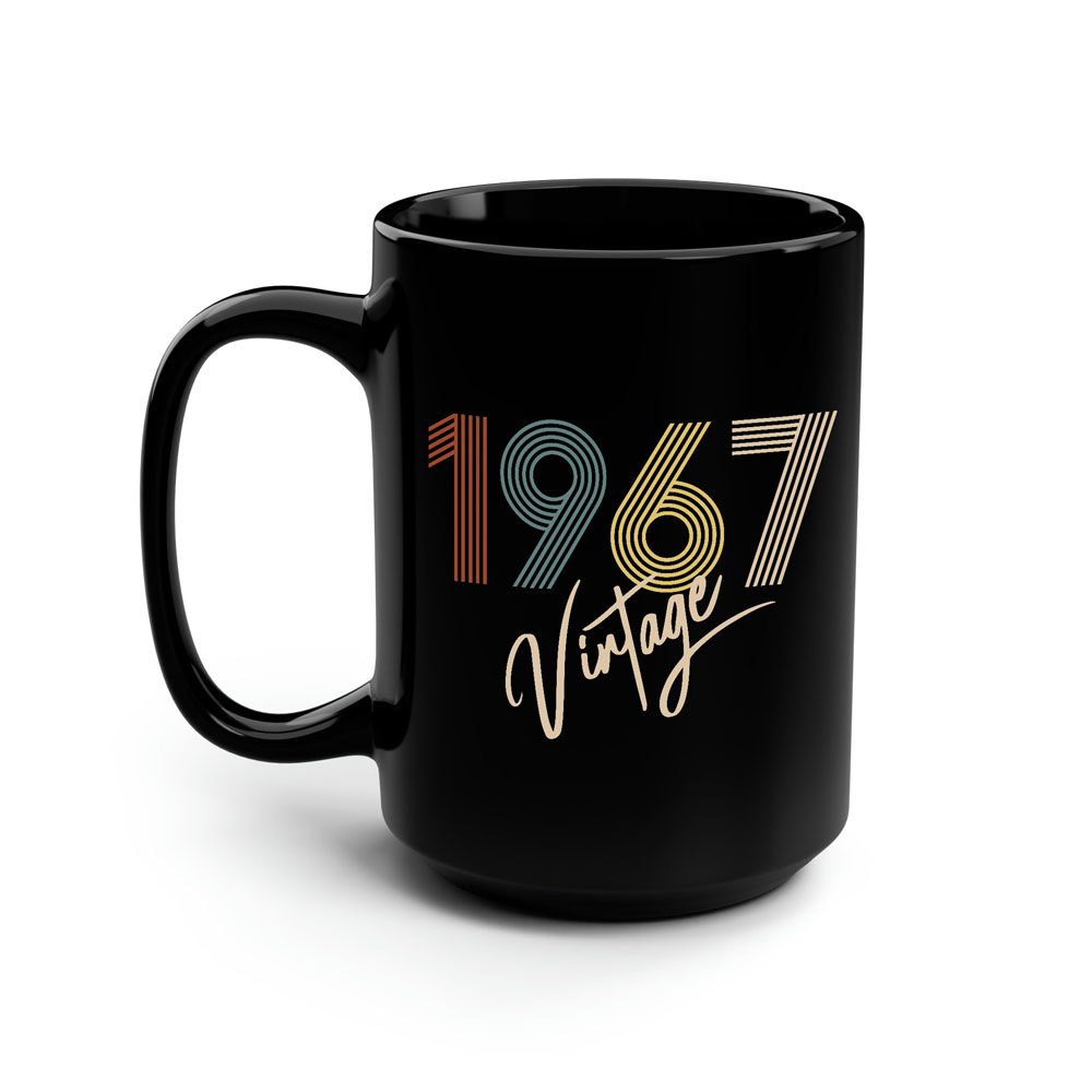Limited Vintage 1967 Birthday Black Coffee Mug Limited Vintage 1967 Birthday Black Coffee Mug