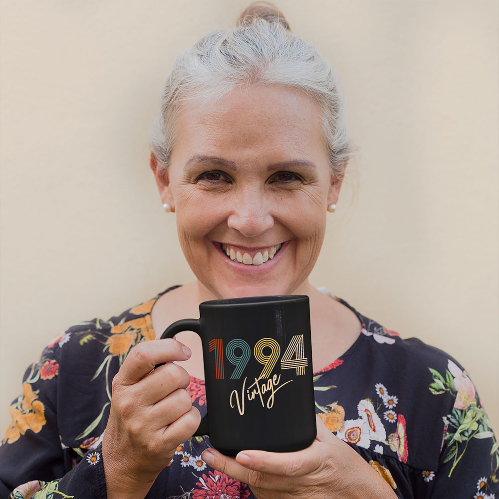 Limited Vintage 1994 Birthday Black Coffee Mug Limited Vintage 1994 Birthday Black Coffee Mug