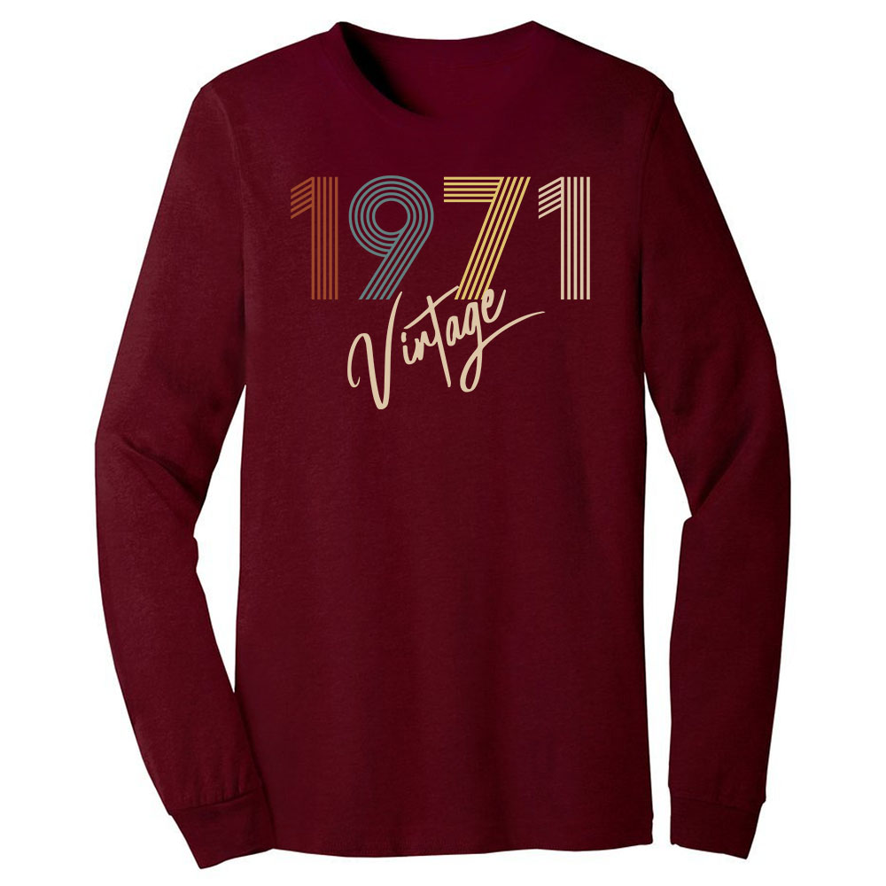 Limited Vintage 1971 Birthday Long Sleeve T-Shirt Limited Vintage 1971 Birthday Long Sleeve T-Shirt
