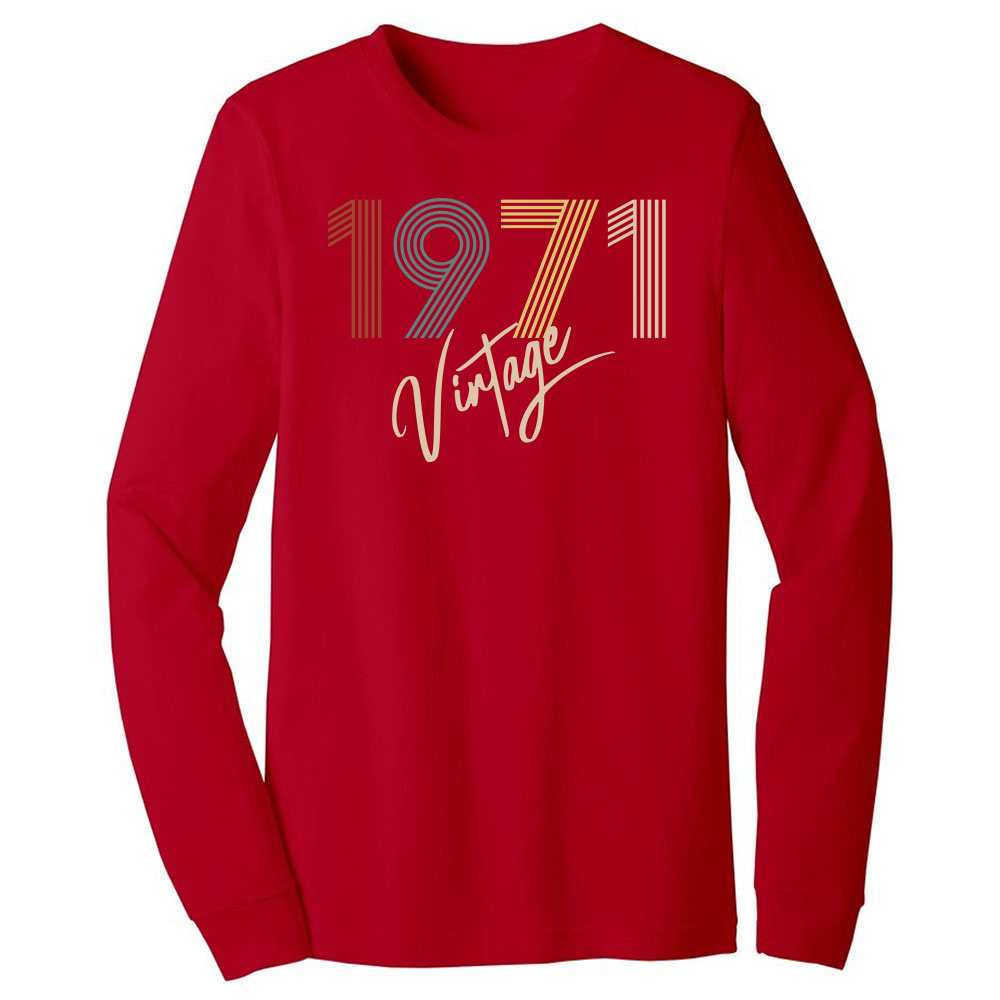 Limited Vintage 1971 Birthday Long Sleeve T-Shirt Limited Vintage 1971 Birthday Long Sleeve T-Shirt
