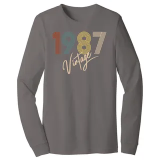 Limited Vintage 1987 Birthday Long Sleeve T-Shirt – alternate