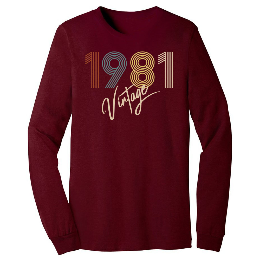 Limited Vintage 1981 Birthday Long Sleeve T-Shirt