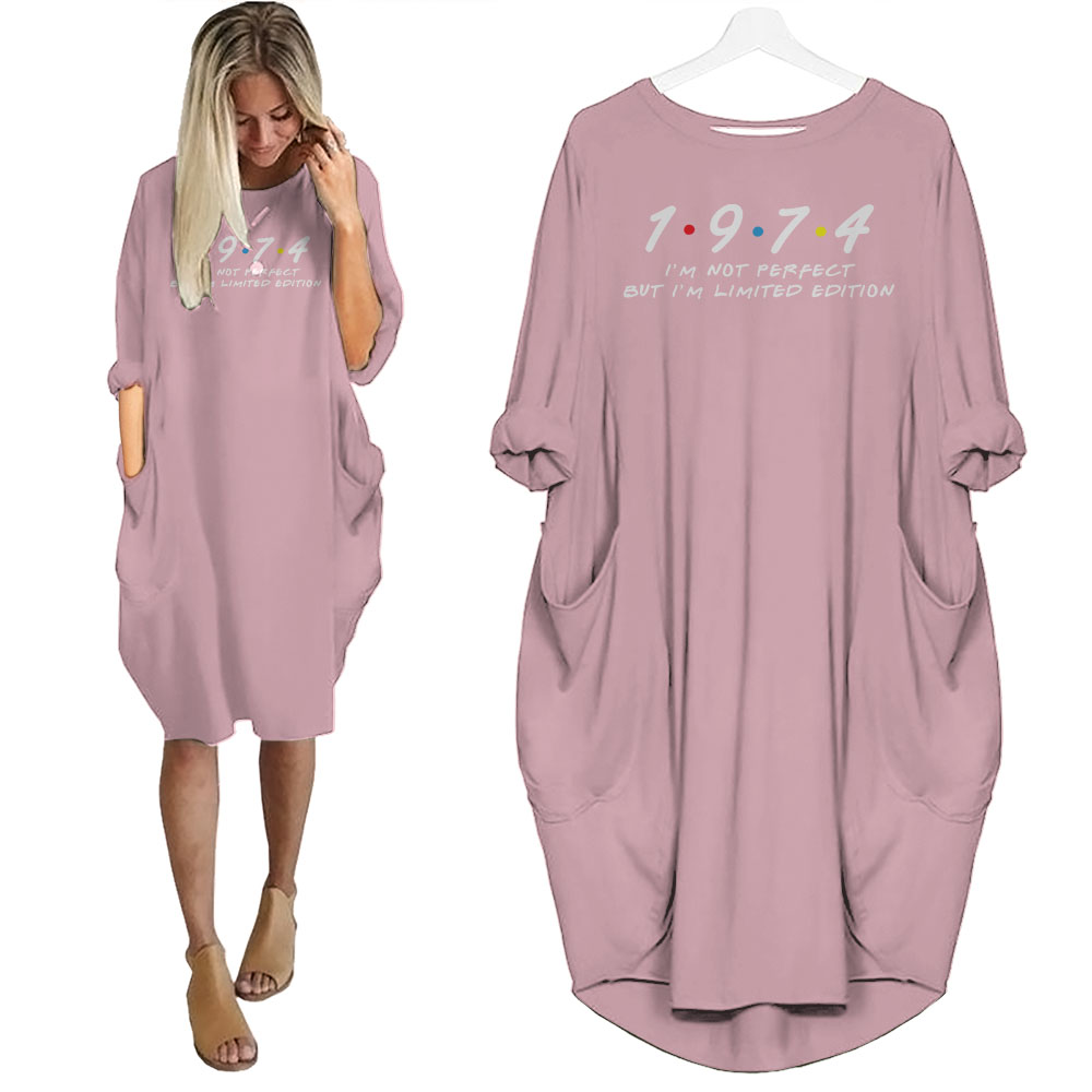 Not Perfect But Limited Edition 1974 Birthday Pocket Dress