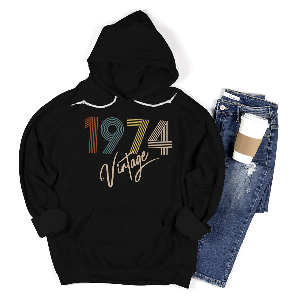Limited Vintage 1974 Birthday Hoodie