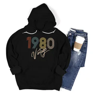Limited Vintage 1980 Birthday Hoodie
