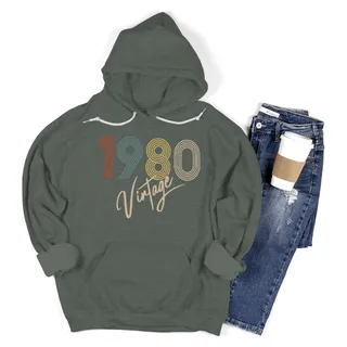 Limited Vintage 1980 Birthday Hoodie – alternate