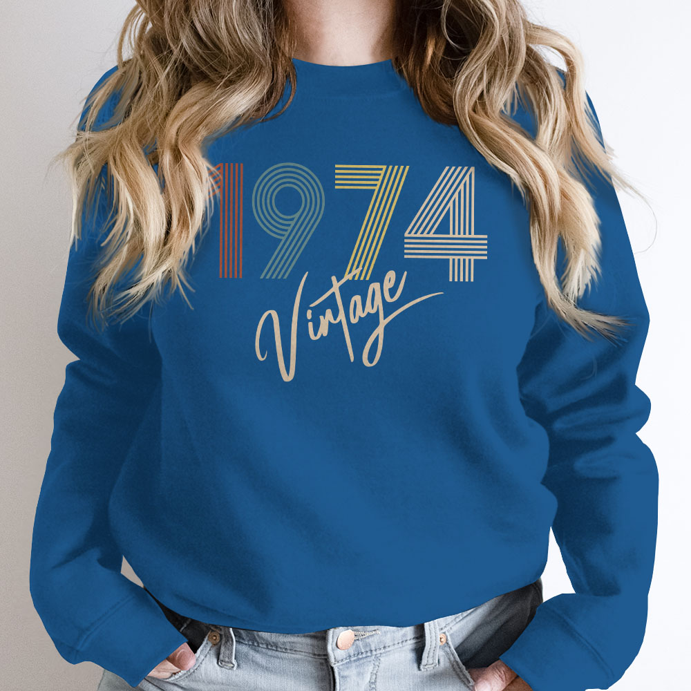 Limited Vintage 1974 Birthday Sweatshirt