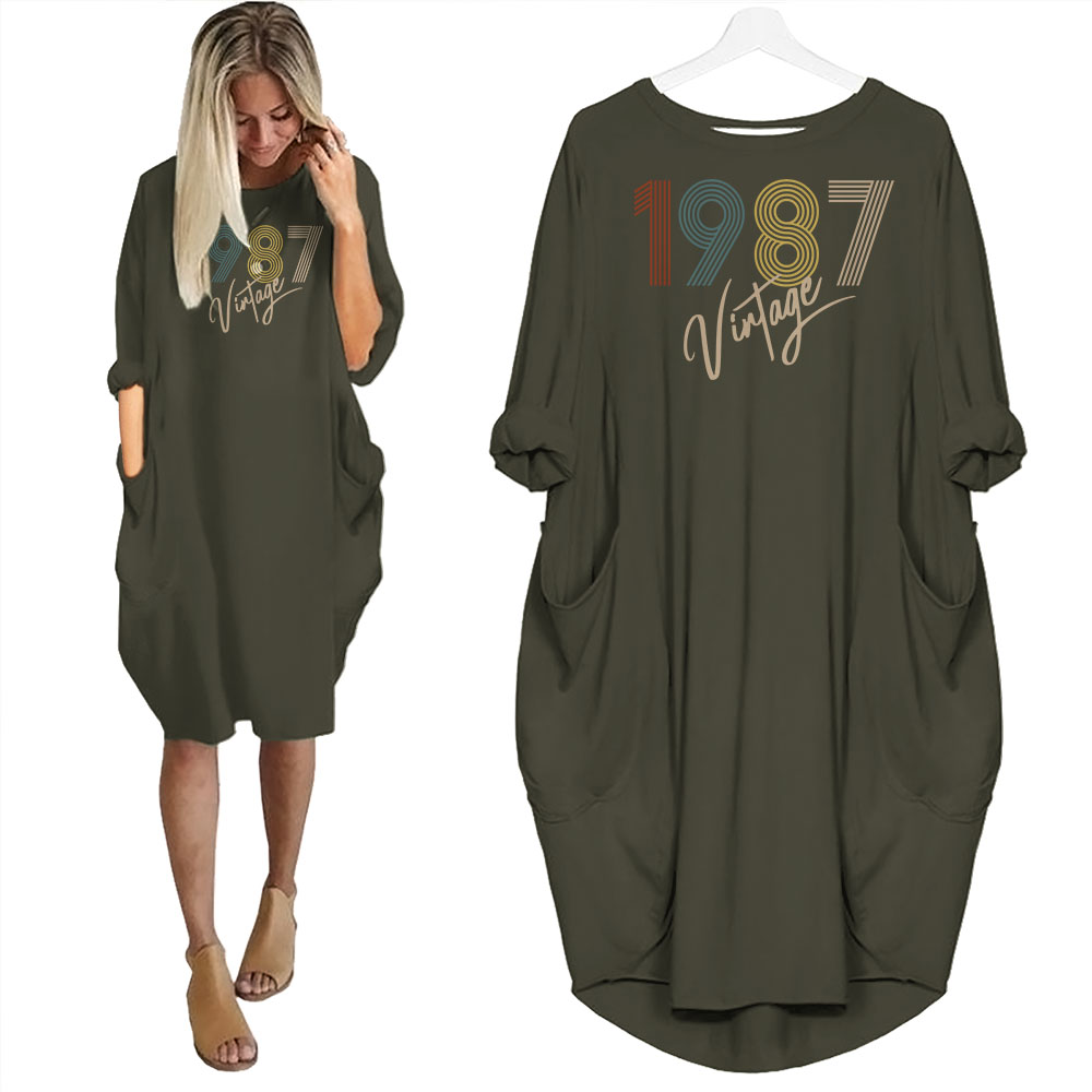 Limited Vintage Nightgown 1987 Birthday Pocket Dress