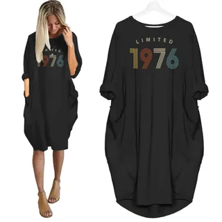 Limited Nightgown 1976 Birthday Pocket Dress