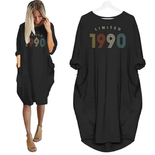 Limited Nightgown 1990 Birthday Pocket Dress