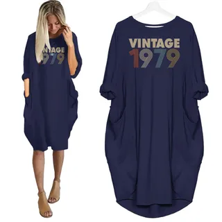 Vintage Nightgown 1979 Birthday Pocket Dress – alternate