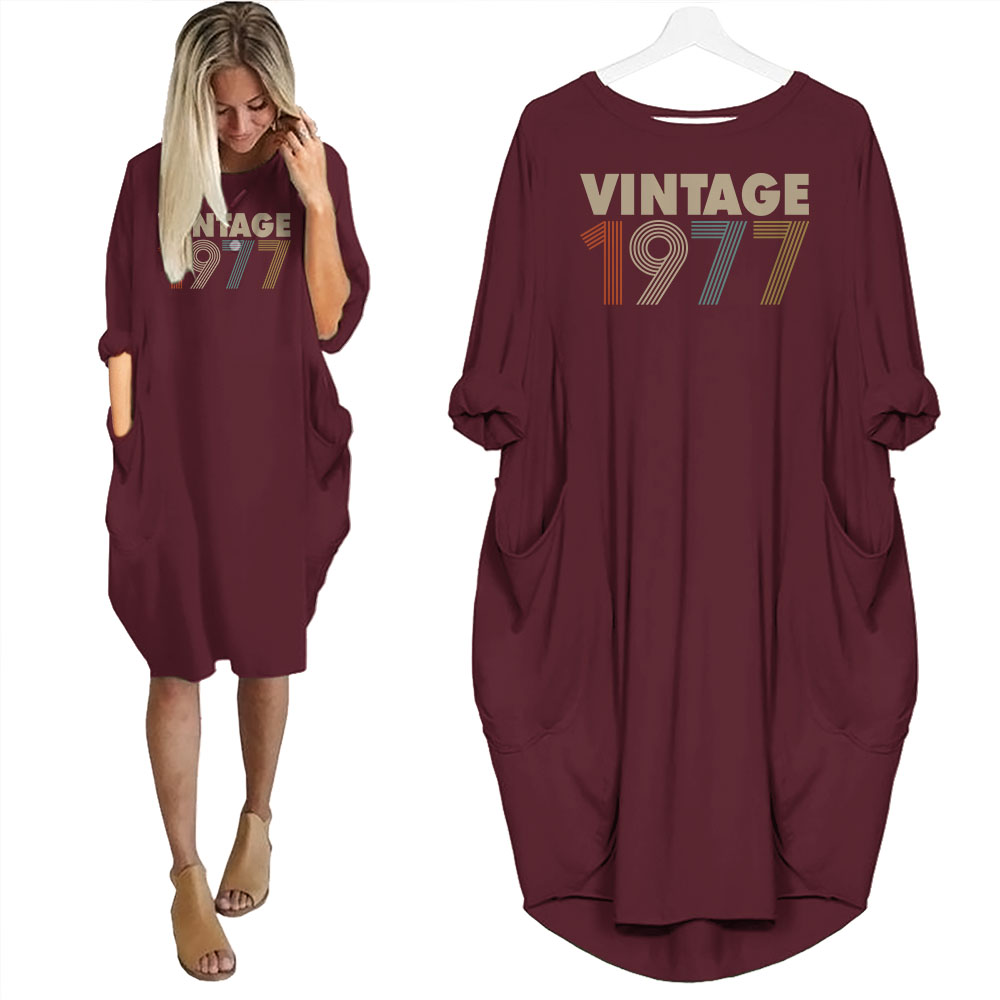 Vintage Nightgown 1977 Birthday Pocket Dress Vintage Nightgown 1977 Birthday Pocket Dress