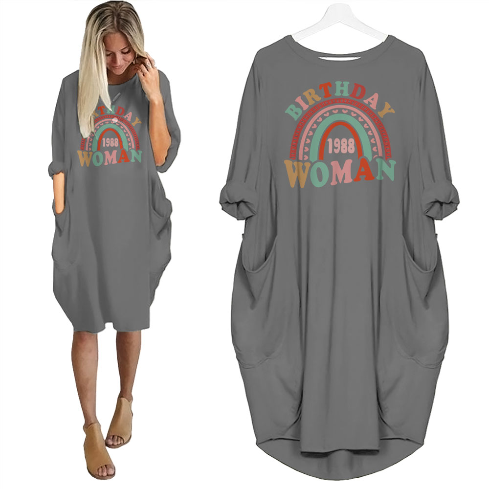 Retro 1988 Birthday Pocket Dress