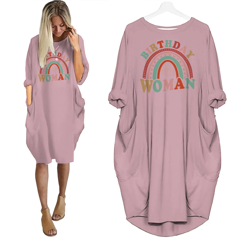 Retro 1971 Birthday Pocket Dress