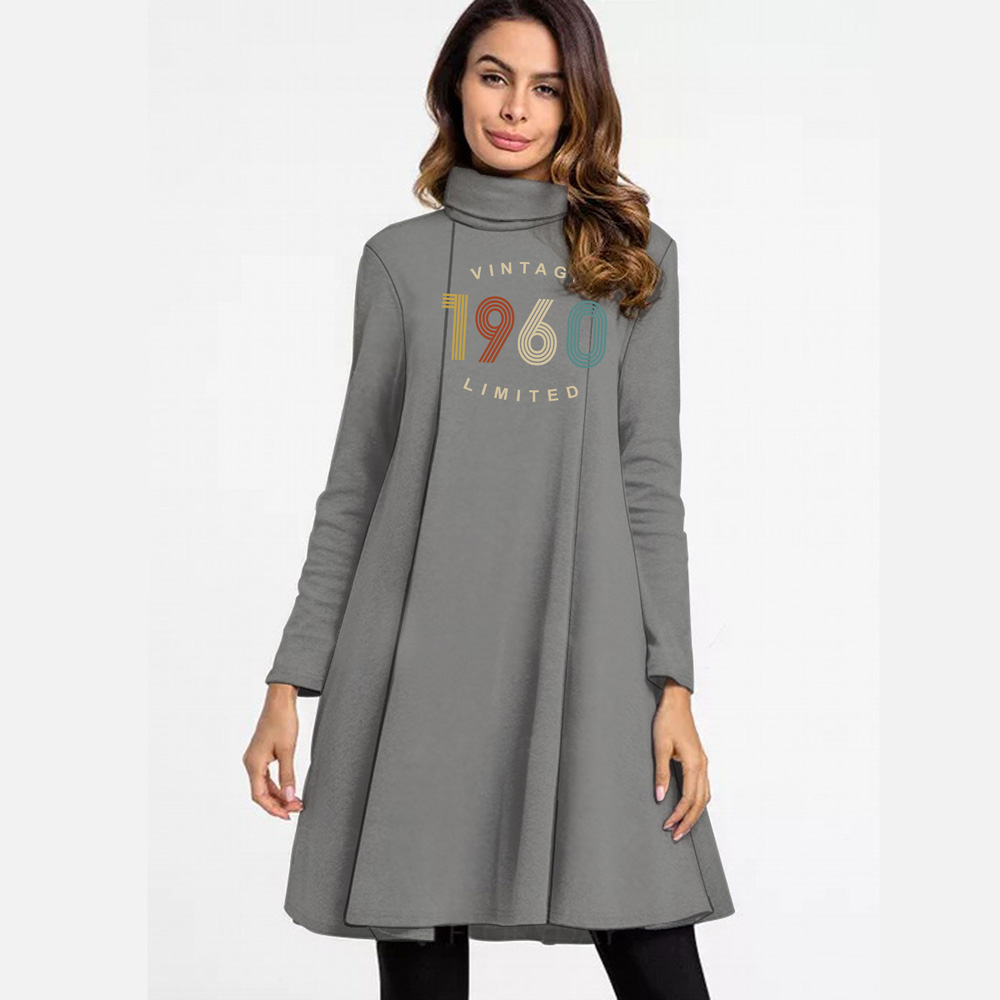 Limited Vintage 1960 Women's High Neck Dress