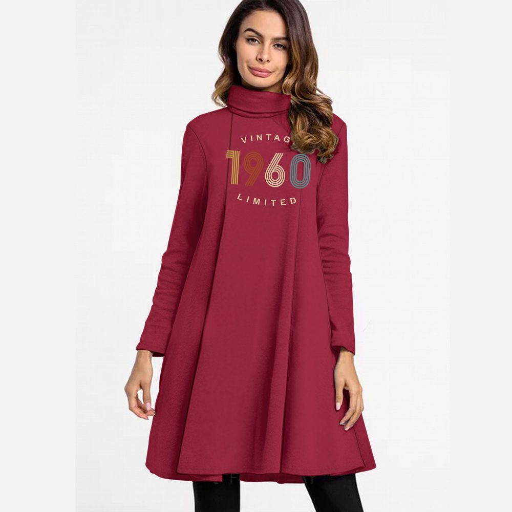 Limited Vintage 1960 Women's High Neck Dress