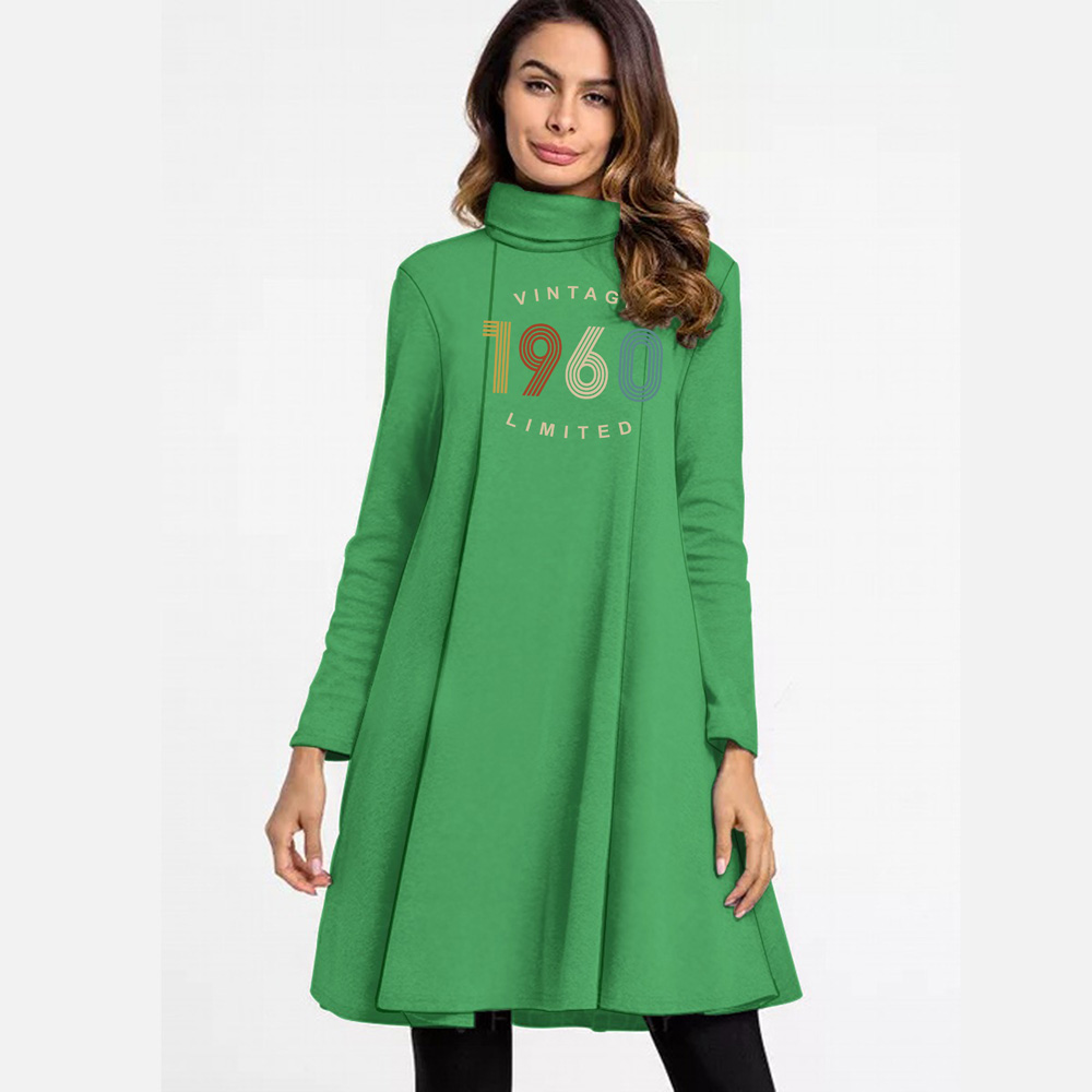 Limited Vintage 1960 Women's High Neck Dress
