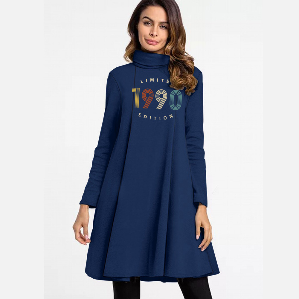Limited 1990 Women's High Neck Dress