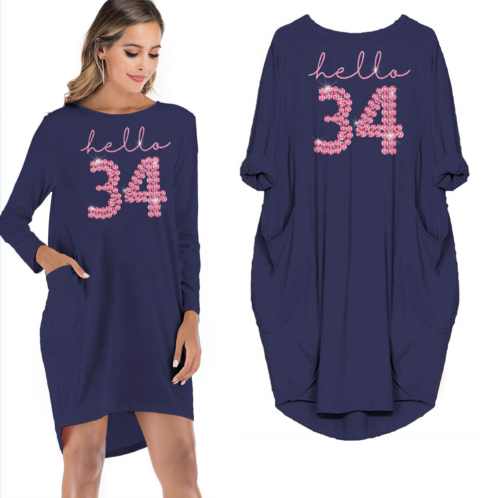 Hello 34 Birthday Pocket Dress