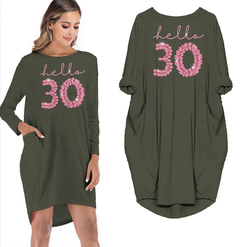 Hello 30 Birthday Pocket Dress