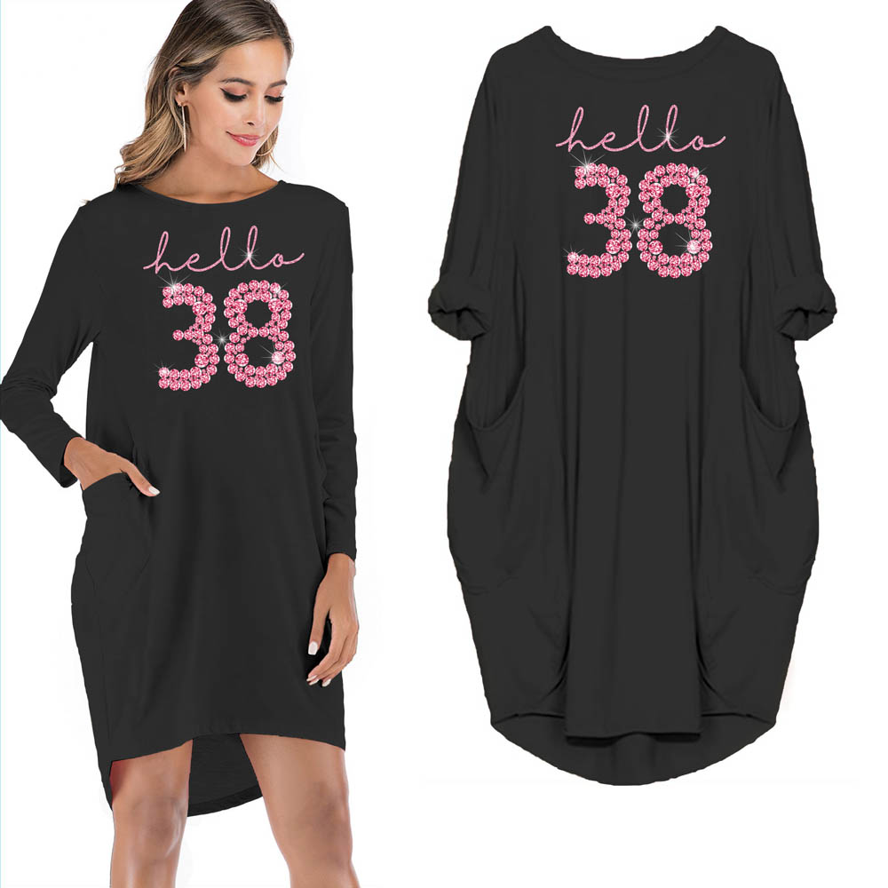 Hello 38 Birthday Pocket Dress