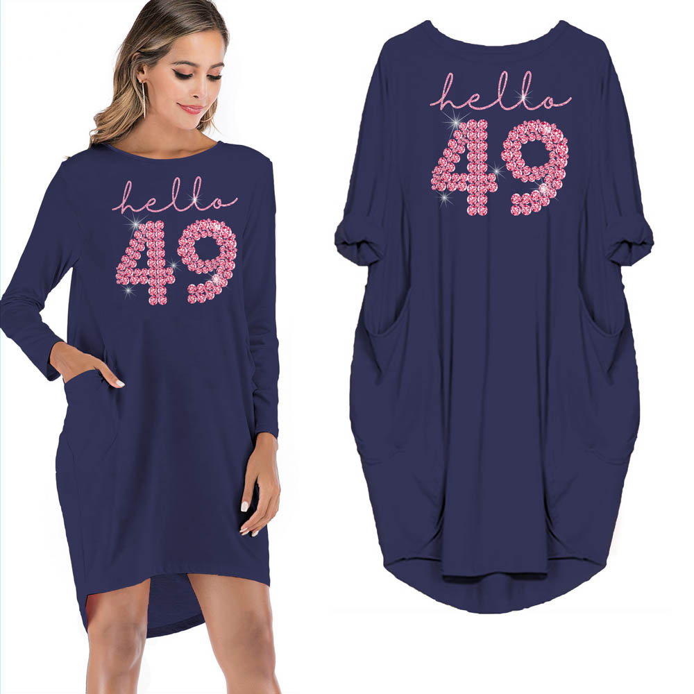 Hello 49 Birthday Pocket Dress