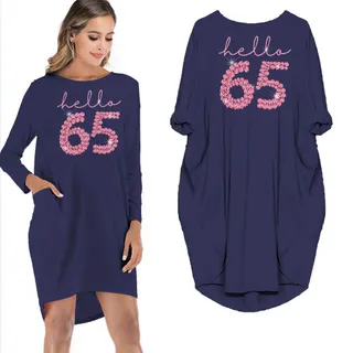 Hello 65 Birthday Pocket Dress – alternate