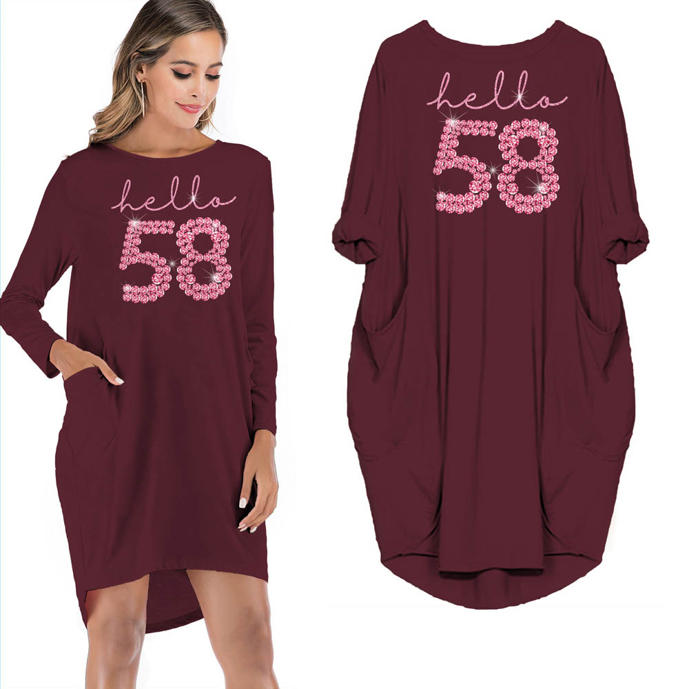 Hello 58 Birthday Pocket Dress
