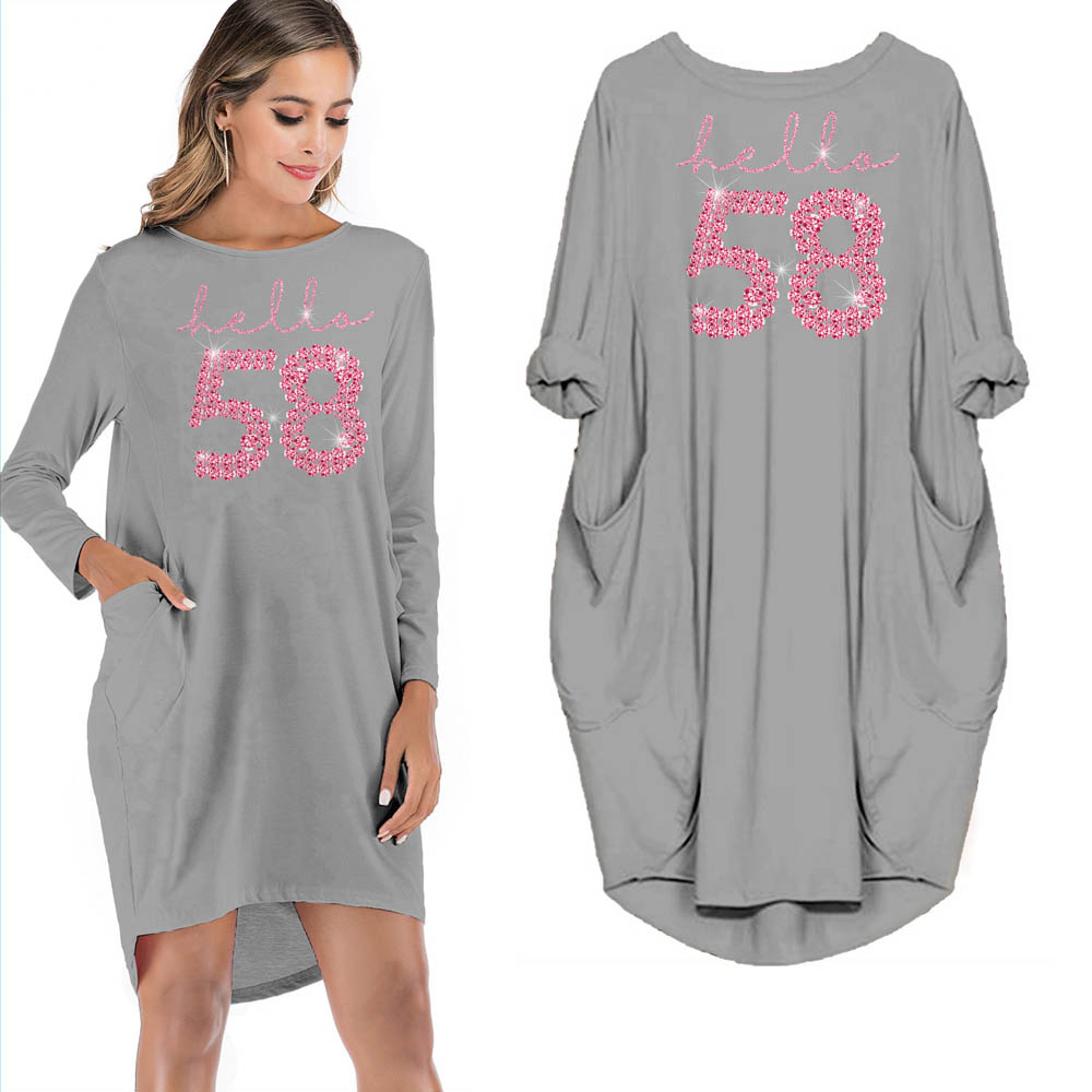 Hello 58 Birthday Pocket Dress