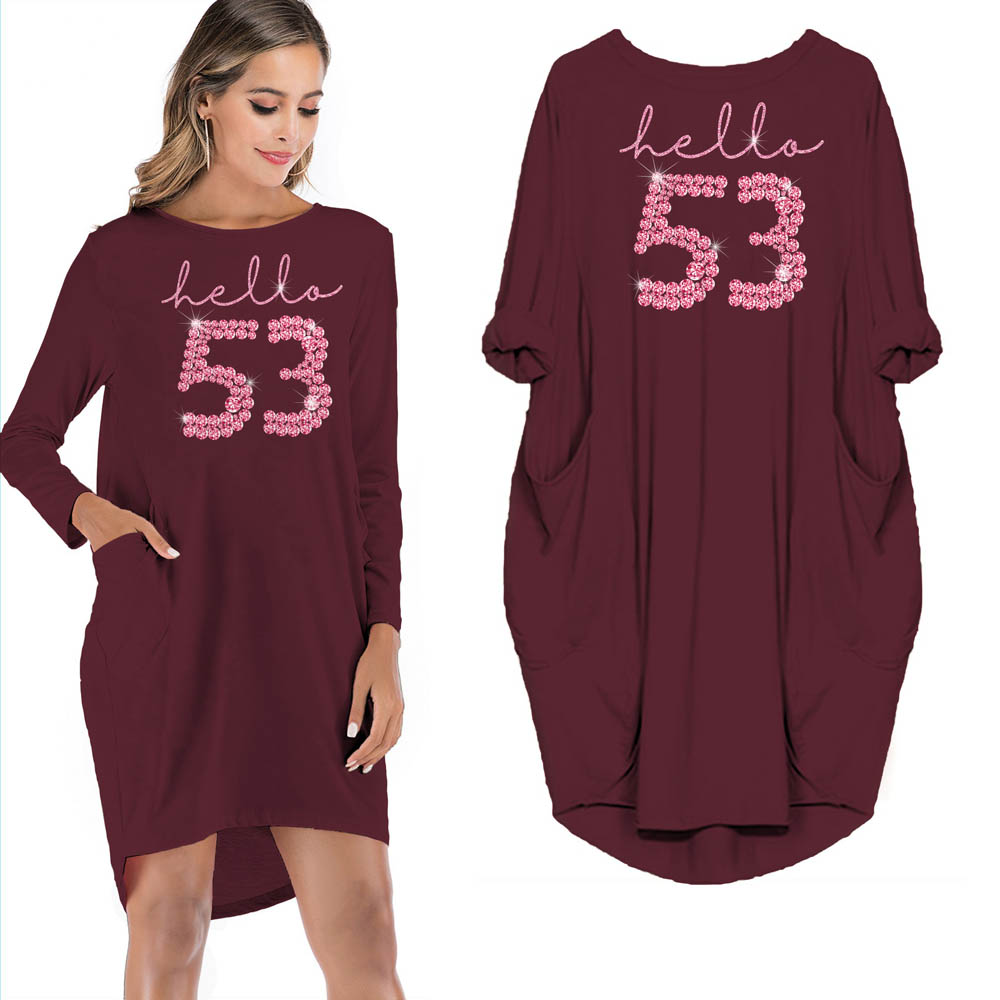 Hello 53 Birthday Pocket Dress