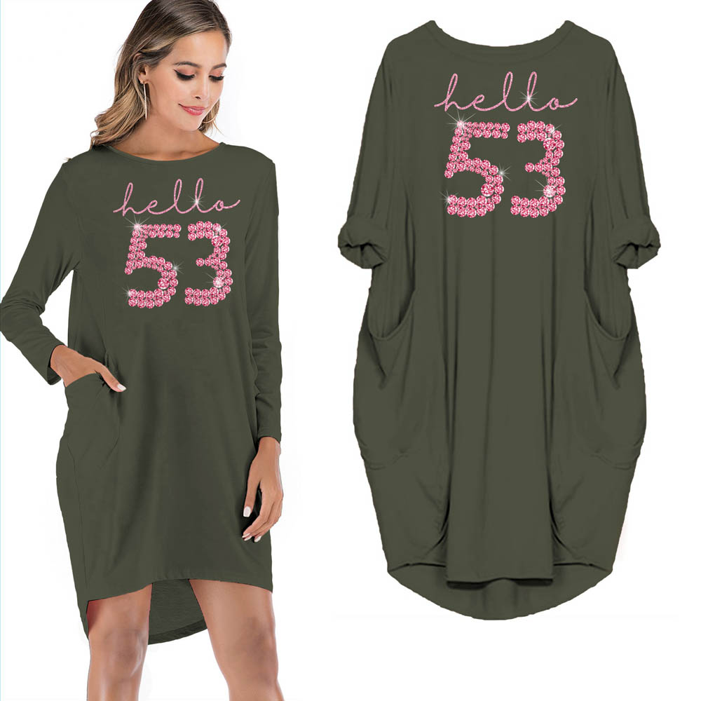 Hello 53 Birthday Pocket Dress
