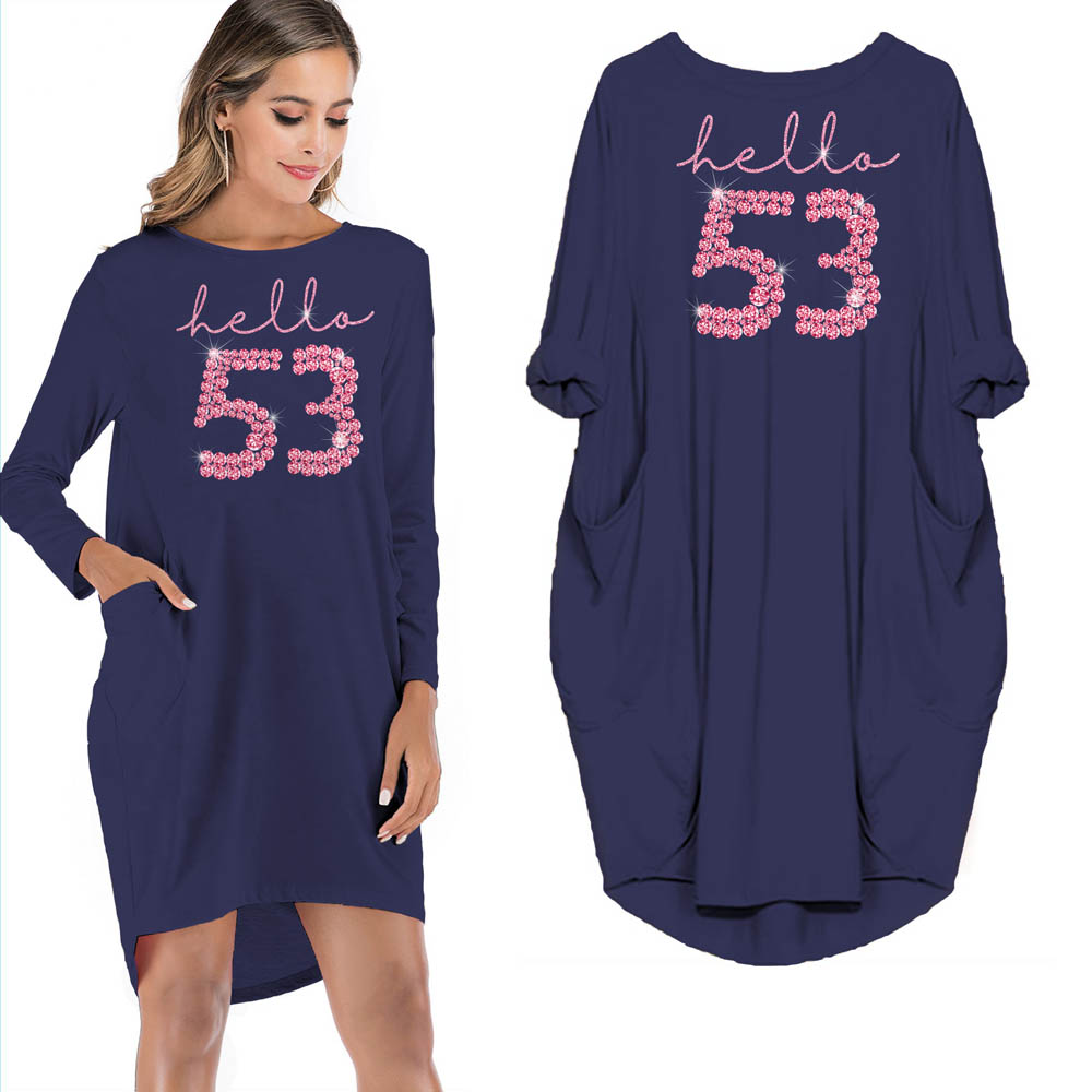 Hello 53 Birthday Pocket Dress