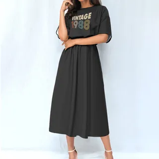 Limited 1988 Birthday Women's Elastic Waist Dress