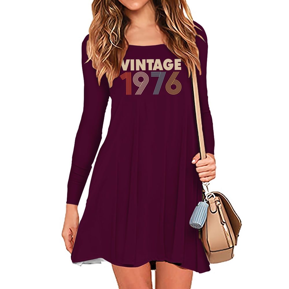 Limited 1976 Birthday Women's Crew Neck Dress