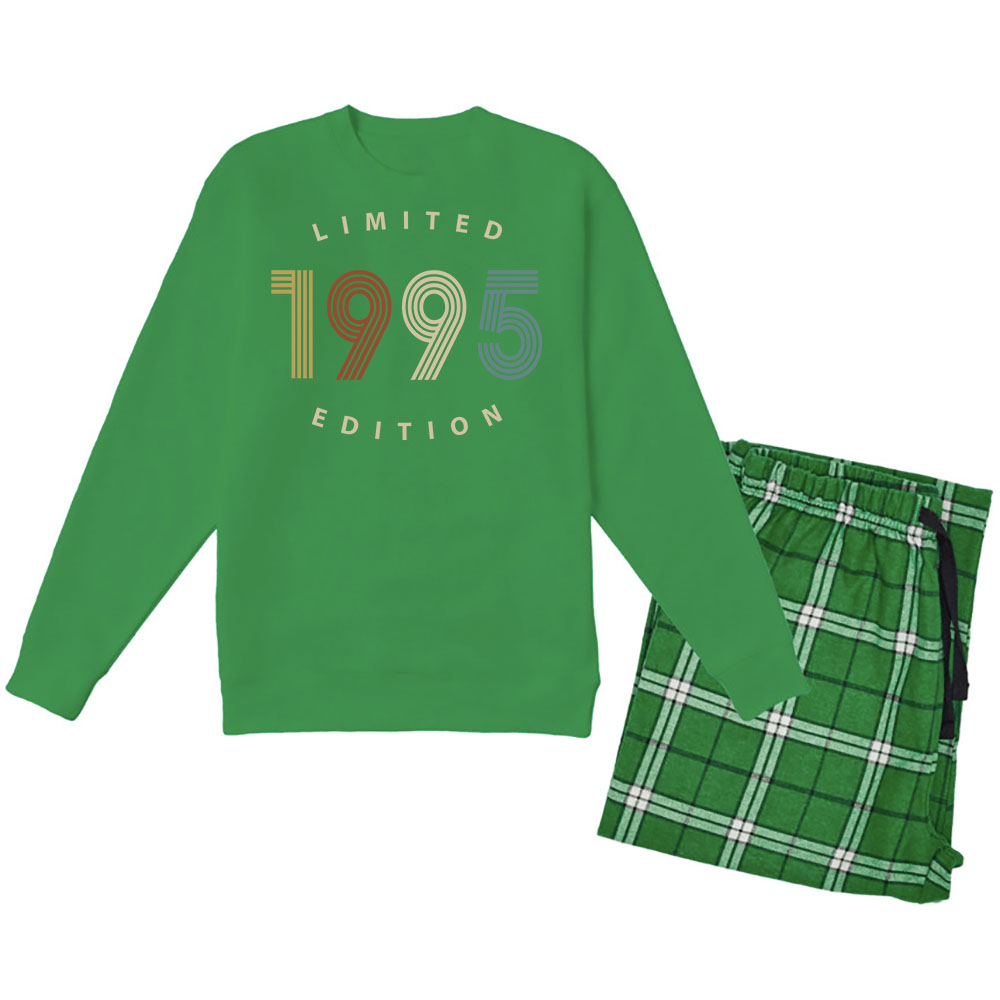 Limited 1995 Birthday Women's Crewneck Sweatshirt and Flannel Pants Set