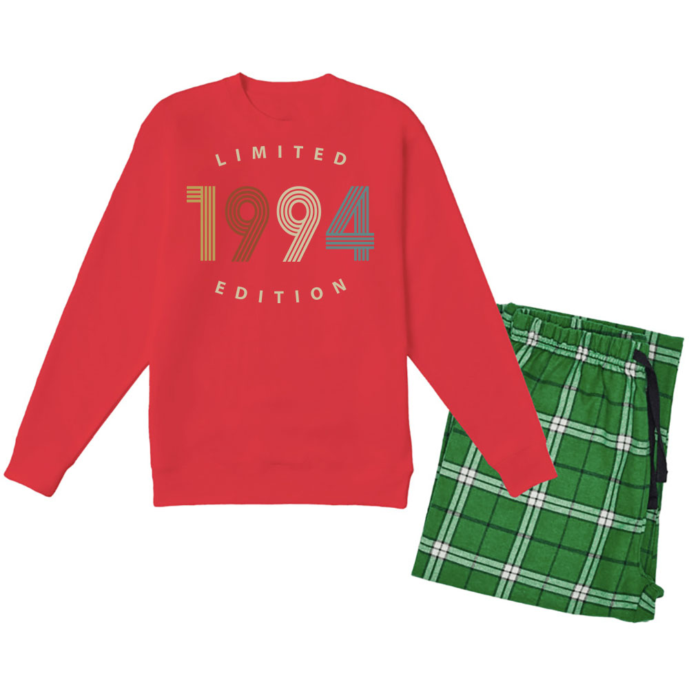 Limited 1994 Birthday Women's Crewneck Sweatshirt and Flannel Pants Set