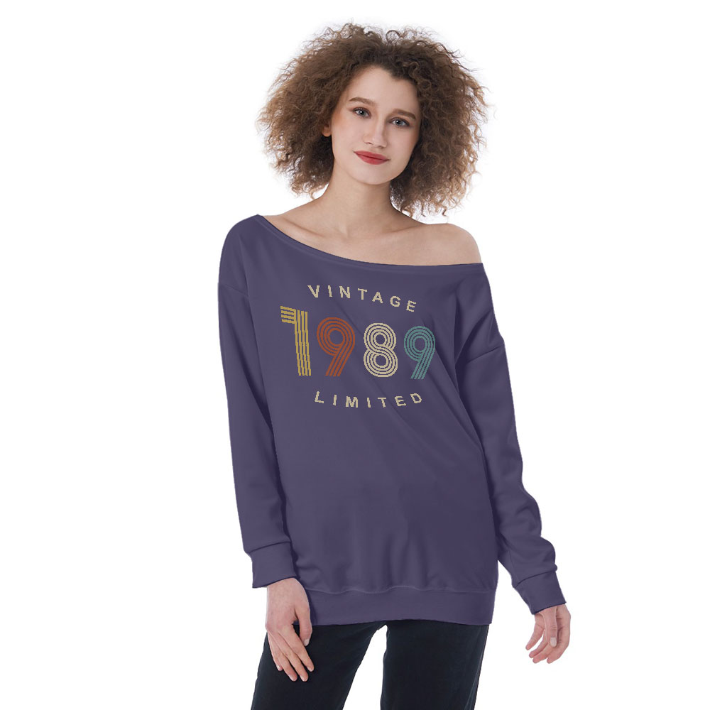 Limited Vintage 1989 Women's Off-Shoulder Sweatshirt