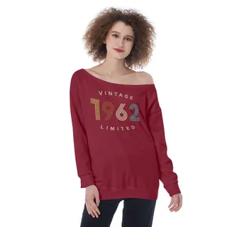 Limited Vintage 1962 Women's Off-Shoulder Sweatshirt – alternate